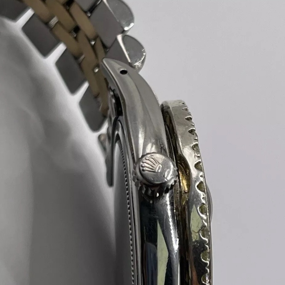 SOLD Rolex Oyster Perpetual Datejust Jubilee Two Tone Watch Red Diamond Dial - Picture 6 of 10